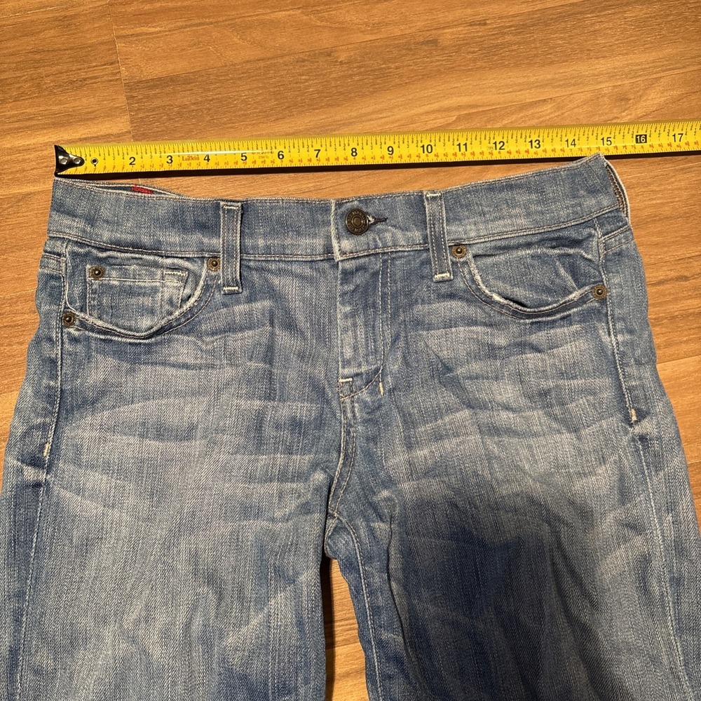7 For All Mankind Dojo Blue Flared Jeans Womens Size 28 U115E202S-202S - Picture 7 of 9